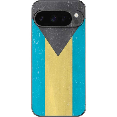 Bahamas Flag Distressed Google Pixel 9 Pro Skin